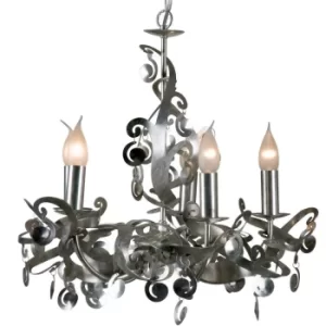 Mila Multi Arm Chandeliers Silver