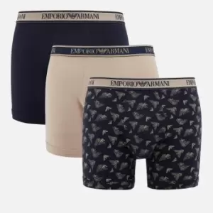 Emporio Armani Three-Pack Stretch-Cotton Jersey Longline Boxers - M