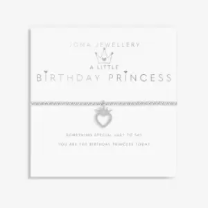 Birthday Princess Silver 15.5cm Stretch Bracelet C680