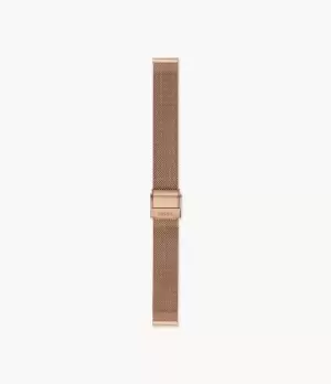 Fossil Women 14mm Rose-Gold-Tone Steel Mesh Bracelet