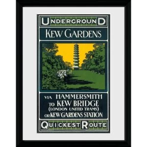 Transport For London Kew Quickest Route 12" x 16" Framed Collector Print