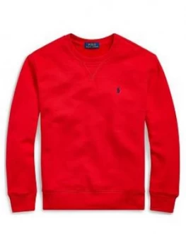 Ralph Lauren Boys Classic Crew Sweat - Red, Size 3 Years