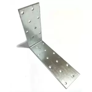 Moderix Strong Metal Strap Anchor Corner Brackets Galvanised - Size 120 x 95 x 4