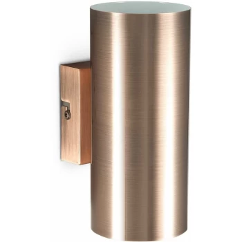 Ideal Lux Hot - 2 Light Up & Down Wall Light Copper