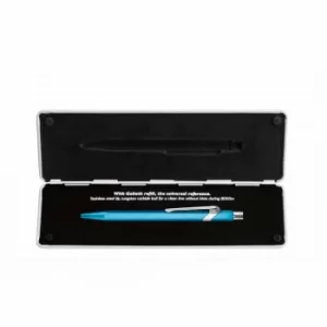 Caran d Ache Popline 849 Ballpoint Pen with Gift Tin Metal X, Turquoise