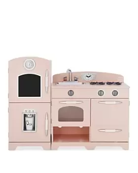 Teamson Kids Little Chef Fairfield Pink White Retro Play Kitchen - Ages 3+