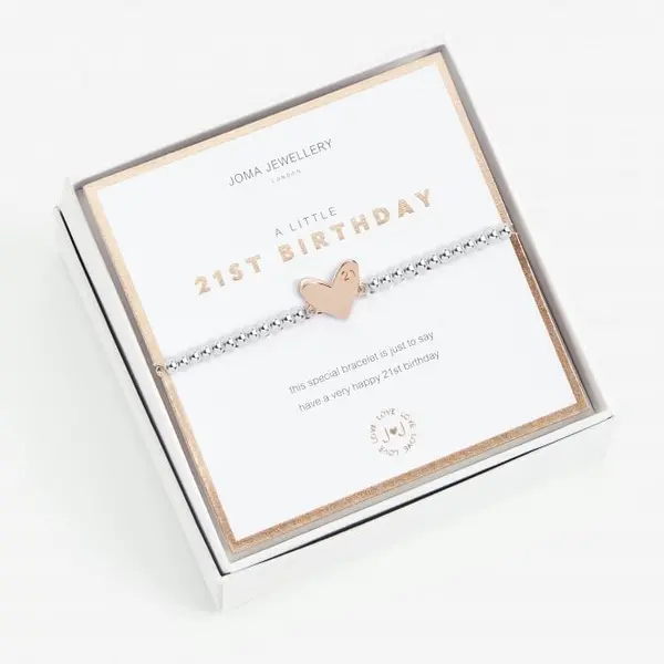 Beautifully Boxed A Little Happy 21st Birthday Bracelet 5079