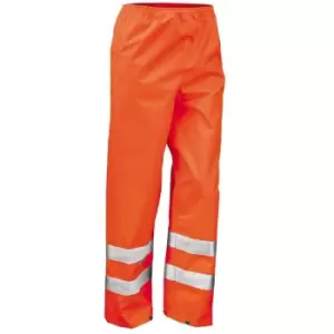 Result Mens Hi-Vis Trousers / Pants (L-XL) (Hi Vis Orange) - Hi Vis Orange