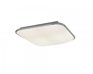 Flush Ceiling Light Square 45cm, 24W LED, 4000K, 1400lm, White, Acrylic Diffuser