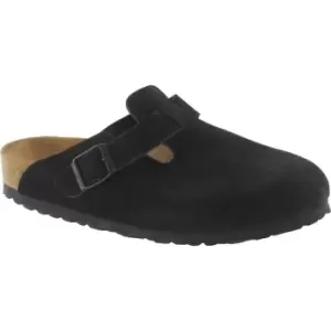 Birkenstock Unisex Boston Soft Footbed Suede Leather Clog Black UK9.5 (EU44)