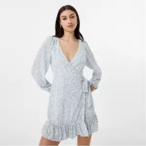 Jack Wills Wrap Frill Mini Dress - Multi