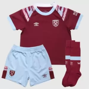 Umbro West Ham United Home Mini Kit 2022 2023 Infant Boys - Red