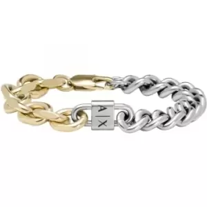 Armani Exchange Mens Armani Exchange LOGO Bracelet - Gold