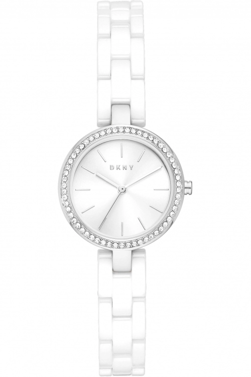 DKNY Silver And White 'City Link' Fashion Watch - Ny2915