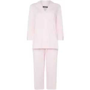 Lauren by Ralph Lauren Essentials Heritage cropped PJ set - Pink