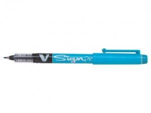 Pilot V Sign Liquid Ink Pen Light Blue PK12