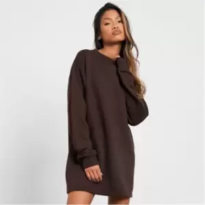 I Saw It First Oversized Sweater Dress - Brown