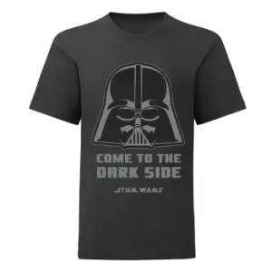 Star Wars Boys Come To The Dark Side Darth Vader T-Shirt (9-10 Years) (Black)