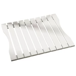 Premier Housewares Slatted Wooden Duckboard - Matt White