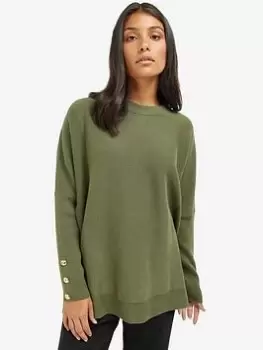 Barbour International Kubican Knitted Jumper - Green, Size 12, Women