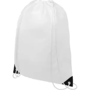 Bullet Oriole Contrast Drawstring Bag (One Size) (White/Solid Black)