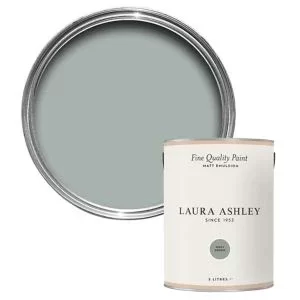 Laura Ashley Grey Green Matt Emulsion Paint, 5L