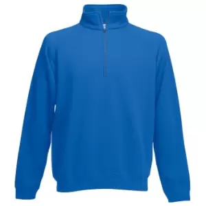 Fruit Of The Loom Mens Zip Neck Sweatshirt (XL) (Royal)