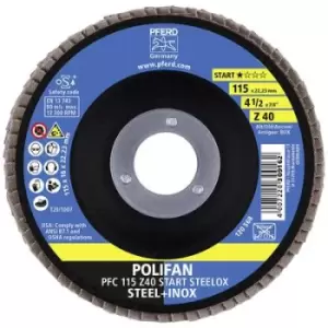 PFERD 69300936 PFC 115 Z 40 START STEELOX Flap disc Diameter 115mm Bore diameter 22.23mm 10 pc(s)