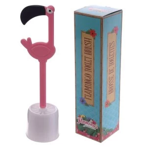 Pink Flamingo Toilet Brush and Holder