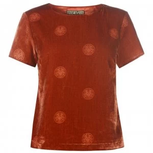 Biba Logo Burnout Velvet - Caramel