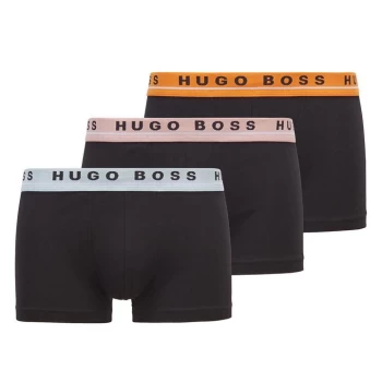 Hugo Boss 3 Pack Logo Boxer Trunks Blue/Pink/Orange Size L Men