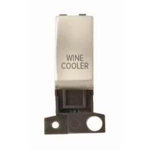 Click Scolmore MiniGrid 13A Double-Pole Ingot Wine Cooler Switch Satin Chrome - MD018SC-WC