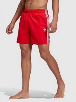 Adidas Originals 3-Stripe Swim Short - Red