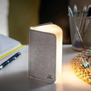 Gingko Linen Fabric Mini Smart Book Light - Urban Grey