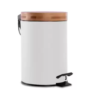 Bathroom Bin with Bamboo Lid 3L M&amp;W