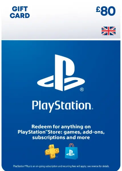 Sony PlayStation Store £80 PSN Top Up Gift Card