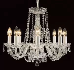 Modra Crystal Strass 8 Arm Chandelier