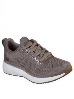 Skechers BOBS Sport Squad Glitz Maker Trainer - Taupe, Size 5, Women