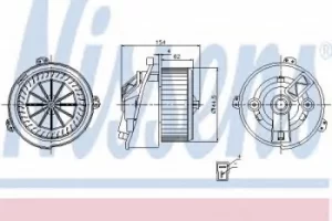 Nissens Interior Cabin Blower Fan 87129