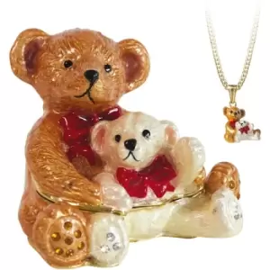 Secrets from Hidden Treasures 1086 Teddy & Baby Bear Trinket Box