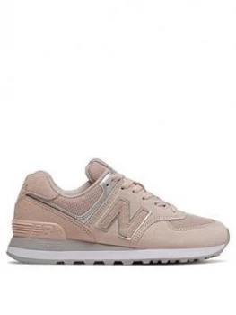 New Balance 574 Trainers - Pink, Size 6, Women