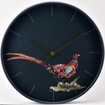 Meg Hawkins 30cm Wall Clock - Pheasant