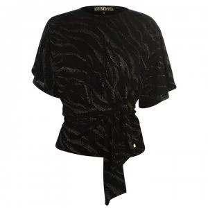 Biba Tie Detail Top - Black