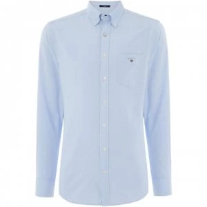 Gant Long Sleeve Oxford Shirt - Pale Blue