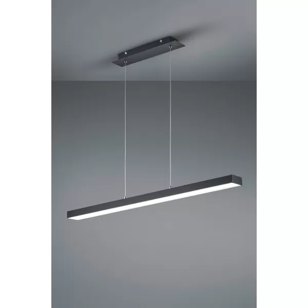 Agano Modern Bar Pendant Ceiling Light Black Matt 3000-4000-5000-6500K