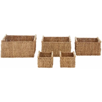 Water Hyacinth Storage Baskets - Set of 5 - Premier Housewares