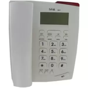 Tel UK Venice Phone Caller ID Telephone White