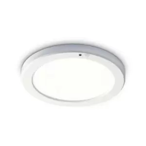 Ideal Lux aura Round LED Recessed Downlight White, Motion Sensor, 3000K, Non-Dim