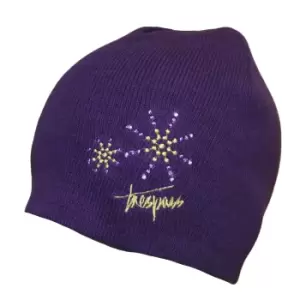 Trespass Childrens Girls Sparkle Knitted Beanie Hat (2/4 Years) (Pear)