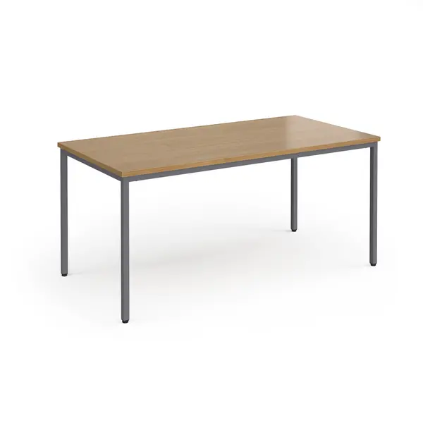 Flexi 25 Rectangular Table with Graphite Frame 1600mm x 800mm - Oak